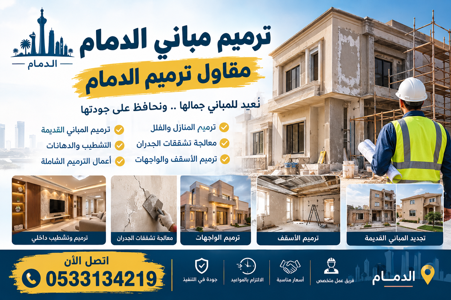 ترميم مباني الدمام | مقاول ترميم الدمام