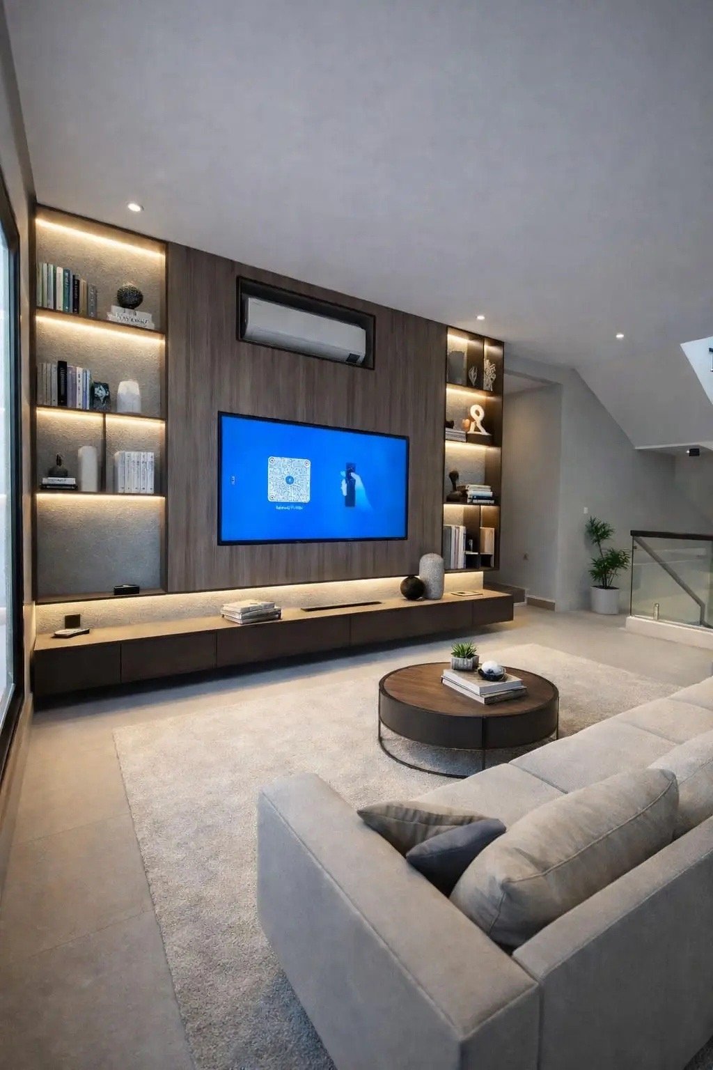 تفصيل ديكور شاشة تلفزيون في الدمام | تصميم جدار شاشة مودرن حسب المقاس
